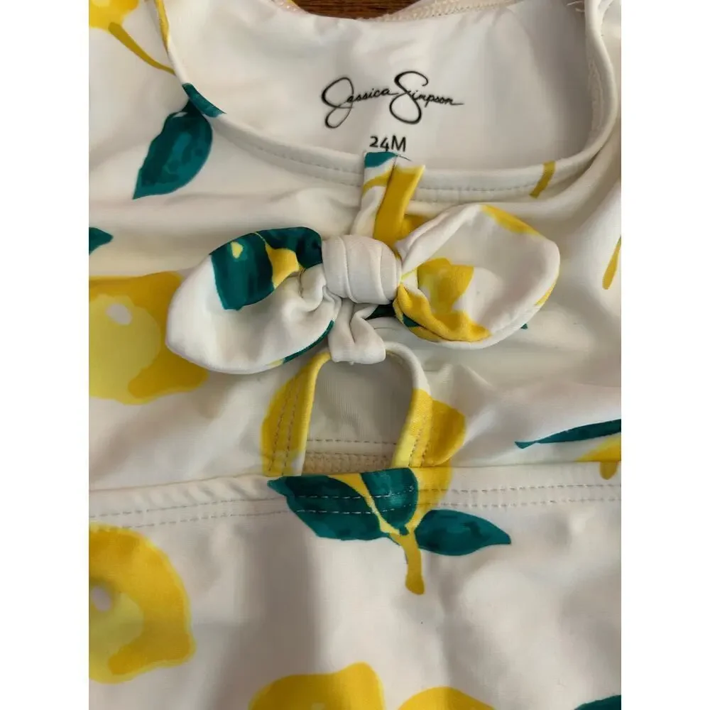 JESSICA SIMPSON Girl’s One Piece RashGuard Swim Suit / Size: 24 Months